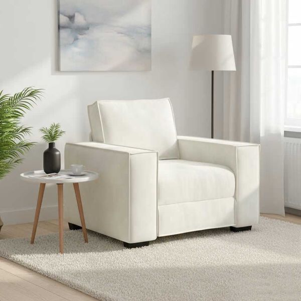 vidaXL Fauteuil Cr&egrave;me 100x78x84 cm Fluweel