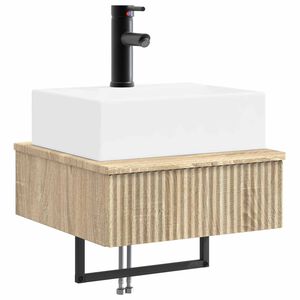 vidaXL Wandgemonteerde Wastafel Sonoma Eiken 40 x 41 x 39 cm