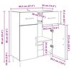 vidaXL Dressoir met lade Oud Hout 69,5 x 34 x 90 cm Bewerkt hout