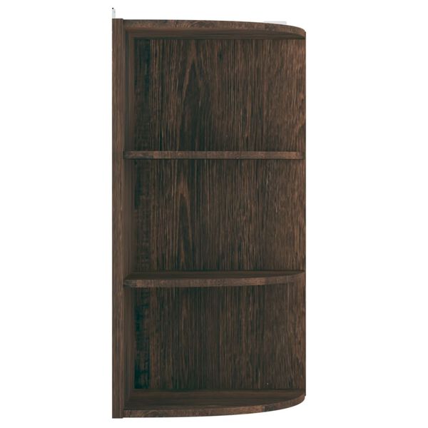 vidaXL Hoekwandschap 30x31,5x60 cm bewerkt hout gerookt eiken