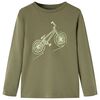 Kindershirt met lange mouwen 104 kakikleurig