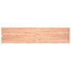 vidaXL Wastafelblad 220x50x(2-6) cm behandeld massief hout lichtbruin