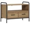 vidaXL Tv-meubel 67,5 x 33 x 50 cm Artisanaal eiken Bewerkt hout
