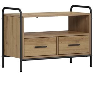 vidaXL Tv-meubel 67,5 x 33 x 50 cm Artisanaal eiken Bewerkt hout