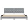 vidaXL Bedframe zonder matras stof lichtgrijs 200x200 cm
