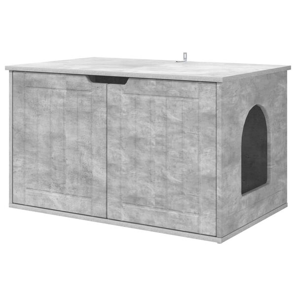 vidaXL Kattenhuis Beton 85 x 55 x 50,5 cm Bewerkt hout