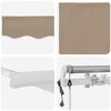 vidaXL Inklapbaar Zonnescherm Beige 350 x 250 cm Stof en Staal