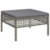 vidaXL 7-delige Loungeset met kussens poly rattan grijs
