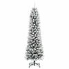 vidaXL Kunstkerstboom met 300 LED Wit 240 cm PVC en Metaal en Plastic