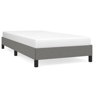 vidaXL Bedframe zonder matras 90x190 cm stof donkergrijs