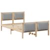 vidaXL Bedframe met hoofdeinde Lichtgrijs 120 x 190 cm Stof