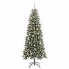 vidaXL Kunstkerstboom Groen 76 x 76 x 180 cm PVC en Plastic en Staal
