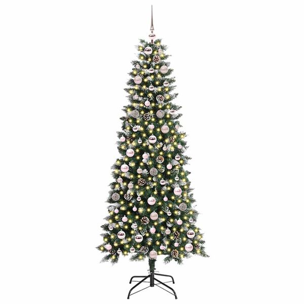 vidaXL Kunstkerstboom Groen 76 x 76 x 180 cm PVC en Plastic en Staal