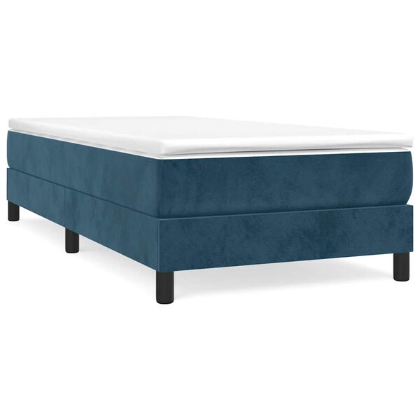 vidaXL Boxspring bed 90x190 cm fluweel donkerblauw