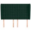 vidaXL Hoofdbord met randen 147x23x118/128 cm fluweel donkergroen