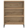 vidaXL Dressoir Artisan Eiken 69,5 x 32,5 x 90 cm Bewerkt hout
