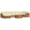 vidaXL Sofa-Sets 8 pcs Natuurlijk en Cr&egrave;me Massief Acaciahout