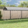 vidaXL Hondenkennel met dak 2x14x2,5 m gegalvaniseerd staal zilver