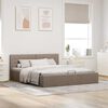 vidaXL Bedframe met hydraulische opslag stof taupe 180x200 cm