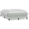 vidaXL Boxspring met matras fluweel lichtgrijs 140x210 cm