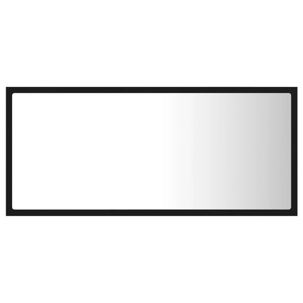 vidaXL Badkamerspiegel LED 90x8,5x37 cm acryl zwart