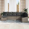 vidaXL Tuin Sofa Set met kussen 8 pcs Grijs 55 x 62 x 69 cm Poly riet
