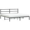vidaXL Bedframe met hoofdbord metaal zwart 200x200 cm