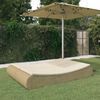 vidaXL Loungebed poly rattan beige
