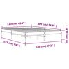 vidaXL Bedframe bewerkt hout metaal grijs sonoma eiken 120x190 cm