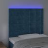 vidaXL Hoofdbord LED 100x5x118/128 cm fluweel donkerblauw