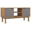 vidaXL Tv-meubel OTTA 113,5x43x57 cm massief grenenhout bruin en grijs