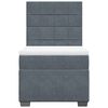 vidaXL Boxspring met matras fluweel donkergrijs 90x190 cm