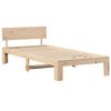 vidaXL Bedframe met hoofdeinde Naturel 100 x 200 cm Massief grenenhout