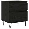 vidaXL Bed kast Zwart Eiken 40 x 35 x 50 cm Bewerkt hout