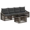 vidaXL Tuinbankenset 5 st Grijs en Donkergrijs poly rattan