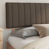 vidaXL Bedframe met Gevoerd Hoofdgedeelte Taupe 200 x 200 cm