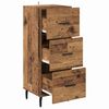 vidaXL Dressoir met lade Oud hout 34 x 34.5 x 90 cm Bewerkt hout