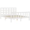 vidaXL Bedframe met hoofdbord massief hout wit