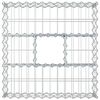 vidaXL Gabion Verhoogd Bed Zilver 60 x 60 x 20 cm Gegalvaniseerd staal