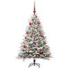 vidaXL Artificial Pre-lit Kerstboom met Ballenset Groen 150 cm