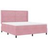 vidaXL Boxspringbed met matras Roze 180 x 200 cm Fluweel