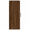 vidaXL Wandkast 34,5x34x90 cm bewerkt hout bruin eikenkleur