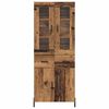vidaXL Highboard met lade Oud Hout 69,5 x 34 x 180 cm Bewerkt hout