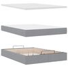 vidaXL Ottoman bed met matras 140x200cm stof lichtgrijs