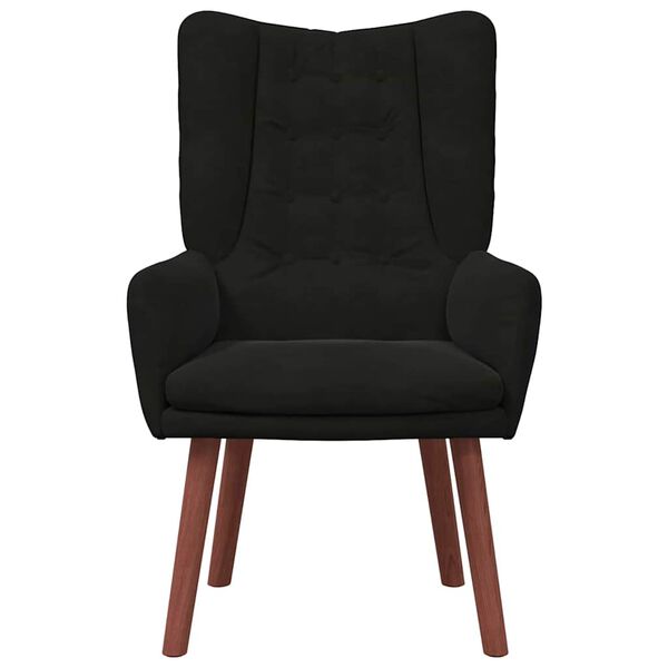 vidaXL Fauteuil Zwart 63 x 67 x 94 cm Fluweel