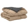 vidaXL Zomer Dekbed Antraciet en Taupe 200 x 155 cm Microfiber
