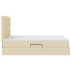 vidaXL Opbergbed met LED met matras Cr&egrave;me 140 x 200 cm Polyester