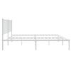 vidaXL Bedframe met hoofdbord metaal wit 140x200 cm