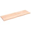 vidaXL Wandschap 200x60x(2-4) cm onbehandeld massief eikenhout