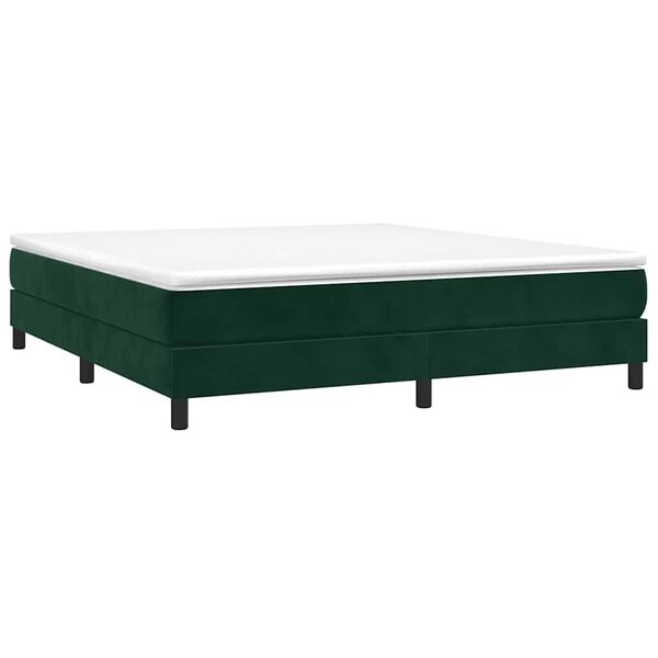 vidaXL Boxspring bed 180x200 cm fluweel donkergroen
